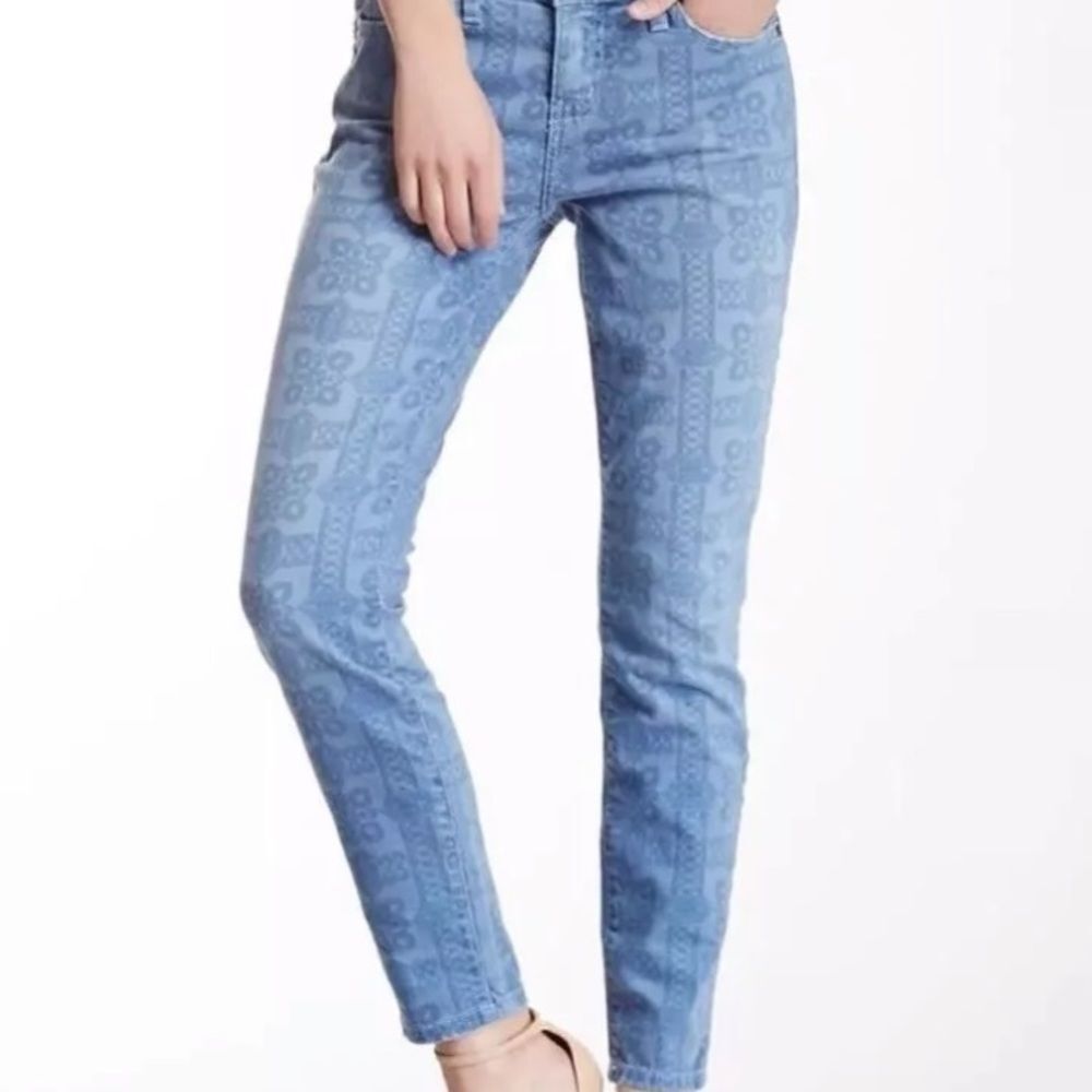 Current Elliot The Stiletto Navy Bandana Jeans - Picture 2 of 12